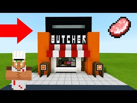 Minecraft Tutorial: How To Make A Modern Butchers Shop "2019 City Tutorial"