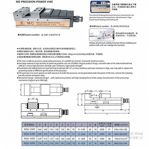 [Hot Item] Precision Double Force Vise Mc Power Vise Mechanical Vqc-160L for Precision Machining of Milling Machine