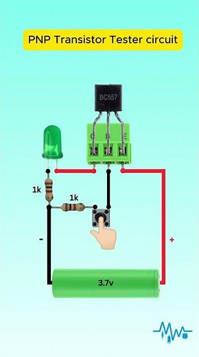 Simple PNP Transistor Tester Circuit with LED #Shorts