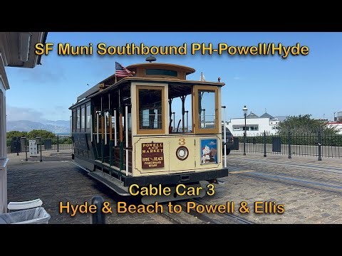 SF Muni Cable Car 3 Southbound PH-Powell/Hyde Line to Ellis Street 4K60