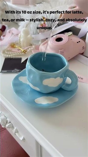 Build your coffee shop in the sky! ☁️ Cloud and sky design mug!