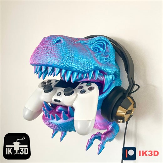 T-rex Head 3D Printing Files, Dinosaur Wall Mounted Headphones and Controller Holder Digital Files, 3D Model Custom Made Tyrannosaurus Rex - Etsy UK