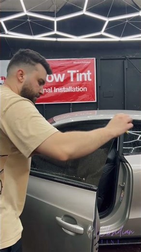 Audi A5 frameless window template prep | Precision tint process 🚗 #windowtint #audi #shorts