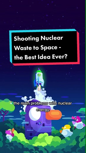 Why don't we shoot nuclear waste into space? 🚀 What looks like a simple solution to one of the main problems of nuclear energy is - you guessed it - more complicated than it seems at first glance. #kurzgesagt #kurzgesagt_inanutshell#kurzgesagt_discover #inanutshell #learnwithtiktok #whatif #nuclearwaste #space #nuclearenergy #atomicpower #powerplant #radioactive