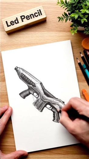 Drawing Halo's Energy Rifle in 8 Seconds! ✍️