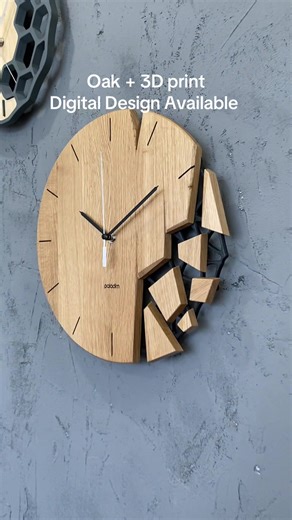 Innovative VREME Wall Clock Design Using Oak and 3D Printing