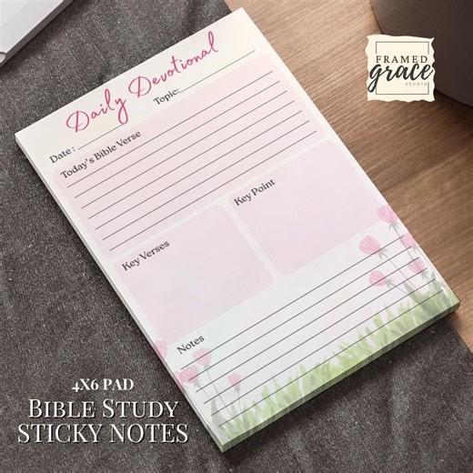 Daily Devotional Sticky Notes | Bible Study Notepad | Scripture & Prayer Journal Pad | Christian Stationery | 2 Sizes Available - Etsy