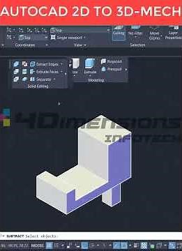 Extrude command in AutoCAD 3D