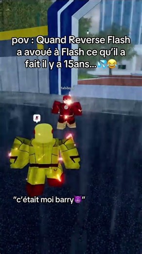REVERSE FLASH EST FOU 😂 #flash #roblox #humour #barryallen