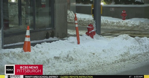 Efforts in Pittsburgh continue to clear streets after weekend snowstorm