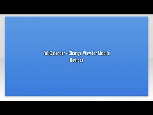 FullCalendar - Change View for Mobile Devices