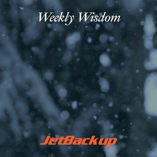 𝗪𝗘𝗘𝗞𝗟𝗬 𝗪𝗜𝗦𝗗𝗢𝗠 - 𝗛𝗼𝗹𝗶𝗱𝗮𝘆 𝗘𝗱𝗶𝘁𝗶𝗼𝗻 JetBackup Storage launched in the USA this winter… Because your data deserves a home where the only thing frozen is the weather, not your backups. https://www.jetbackup.com/jetbackup-storage/ | JetBackup