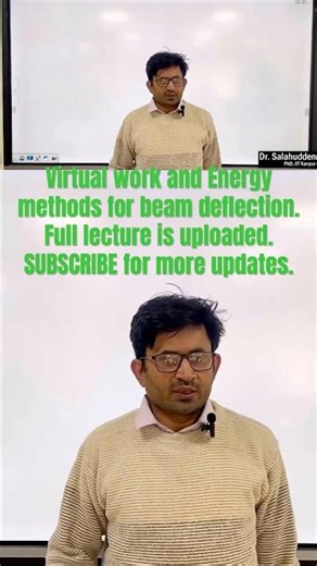 Virtual work and energy methods for beam deflection #shorts #virtualwork #energy #beam #deflection