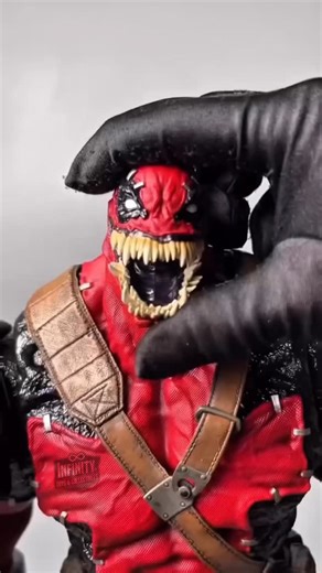 Infinity Toys and Collectibles on Instagram: "Hot Toys Venompool — a premium collectible figure produced by Hot Toys, based on the character Venompool. ￼ • Venompool is an alternate-universe mash-up of Deadpool and Venom: the “Venom symbiote” has taken over Deadpool. The result is a character with traits of both — the chaotic, irreverent Deadpool persona melded with the symbiotic alien’s monstrous, dark aesthetic. ￼ • This version of the character originates from the video game Marvel: Contest o