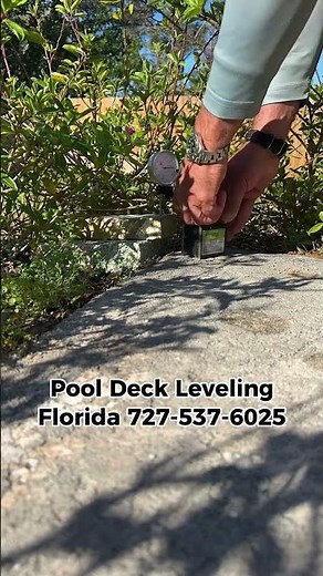 Save your pool deck with foam leveling for less. 📲 Free estimate (727) 537-6025