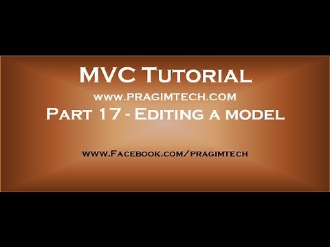 Part 17 Editing a model in mvc