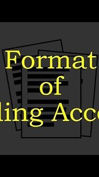 Format of Trading Account||Format of Trading account class 12th #accounting