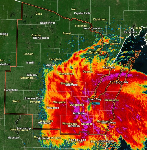 39K views · 111 reactions | ** RADAR LOOP AS OF 8:10 AM** ⚠ Light to moderate snowfall is ongoing along and east of the Fox Valley this morning. Areas highlighted in purple and white on the radar loop are where heaviest snowfall is currently occurring. Snow covered and slippery roads are likely, so be sure to exercise caution if travelling! | US National Weather Service Green Bay Wisconsin | Facebook