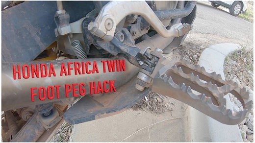 Honda Africa Twin Foot peg Problem Solved wCamel ADV Brace and this Hack