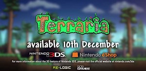 Terraria on 3DS launches December 10th from the Nintendo eShop! | 505 Games