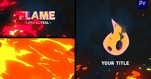 2D Cartoon Fire Tornado Logo Reveals [Premiere Pro]