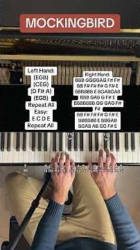 Mockingbird - Eminem (Chords & Easy Piano Tutorial With Letter Notes)