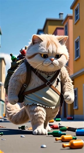 Poor Giant Fluffy Cat 😢 | Rich Cats Laugh | Emotional 3D Cartoon