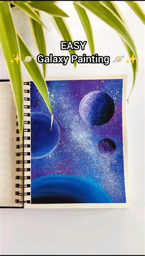 Easy Galaxy Painting 🌌✨ | Try This When You’re Bored 😍 #shorts