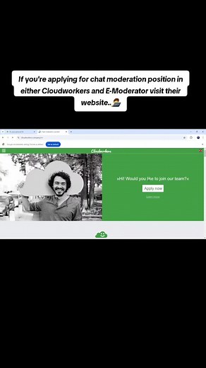 The only chat moderation website you can work via your phone is Texting factory .. You can apply for chat moderation jobs in cloud workers or a E-moderators using a phone but you can't work with a phone...