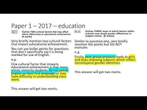 AQA A-Level Sociology - Exam structure