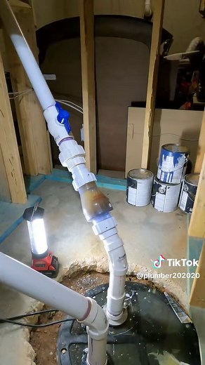 Replacing a check valve 💦💩 The 2 inch check valve cracked and blew on this sewage ejector pump install causing quite a mess. I installed a new “Quiet Check Valve” on the system and