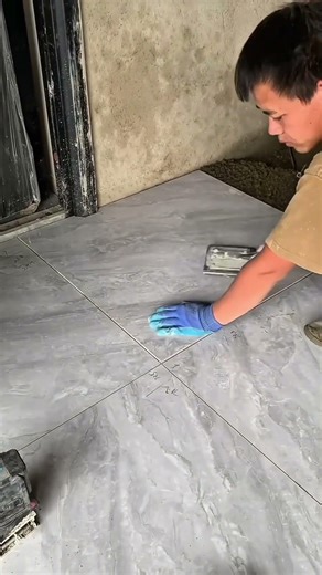 Ceramic tile installation continuation process #construction #tiling