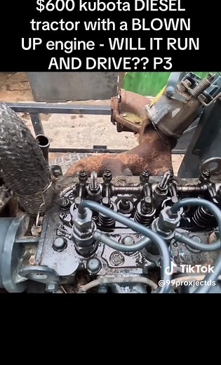$600 Kubota Diesel Tractor with Blown Engine - Will It Run?