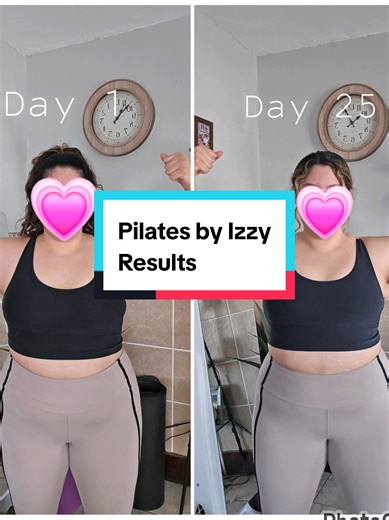2nd time completing the Pilates by Izzy 25 day Challenge (Season 1). Realized short challenges have been the easiest way for me to get hooked and stay disciplined. A month goes by super fast! I've noticed the biggest visible changes in my lower tummy, waist, and back. *I'm going slow and steady. Not here to shock anyone with drastic results in 25 days* -I started incorporating more whole foods into my diet and Cardio week 3 of the challenge. Tweaking lifestyle choices little by little. I'm sooo 