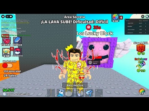 ESCAPE DE LA LAVA Y ROBE LOS MEJORES LUCKY BL0CK #roblox