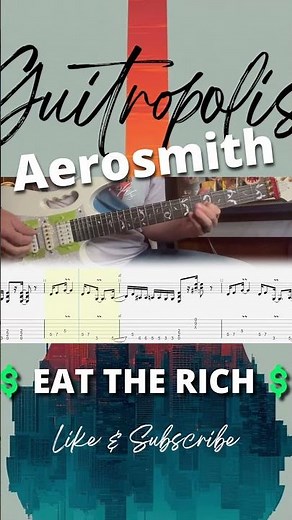 Eat the Rich Riff 🤘 | Guitar Lesson #guitar