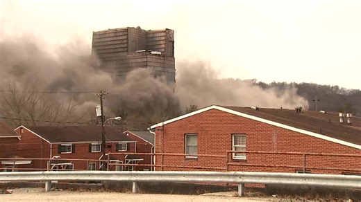 127K views · 767 reactions | WATCH: This video shows the moment the boiler house at a former power plant in Springdale partially collapsed in a planned demolition. Officials ask residents to stay sheltered in place as engineers assess how to proceed. MORE HERE >>> wpxi.tv/3QEV2Z8 | WPXI-TV Pittsburgh | Facebook
