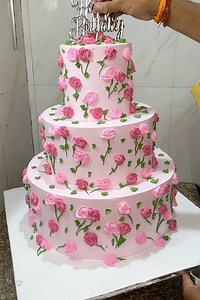 10kg 3 Step Cake Full Tutorial || 3 Tier 10kg Cake Full Tutorial #cake #10kgcake #3stepcake | Cakecreation1911