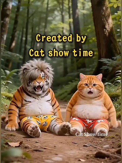 Orange Cat vs. Tiger: Unexpected Tortoise Battle!