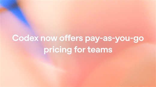 Codex now offers pay-as-you-go pricing for teams