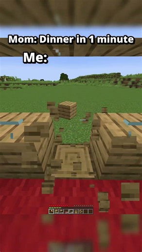 When Dinner is 1 Minute 😂 #minecraft
