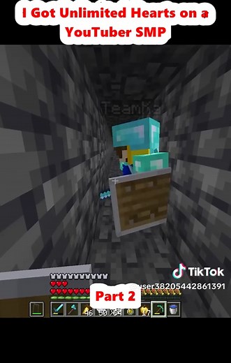Unlimited Hearts on a YouTuber SMP