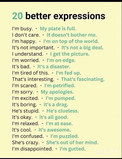 20 Better Expressions