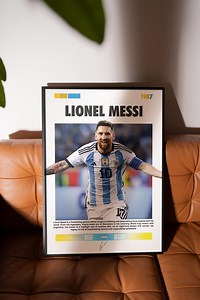Lionel Messi Argentina Poster - Football Art Print (physical Poster) - Etsy