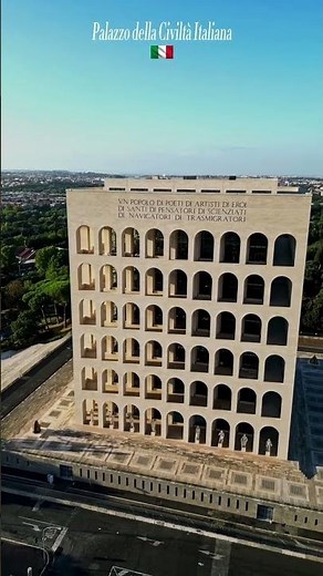 Palazzo della Civiltà Italiana – The Iconic Square Colosseum of Rome 🇮🇹 🏛✨ #italy #travel