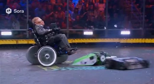 Artificial Nightmares on Instagram: "Stephen Hawking is the 2025 BattleBots champion! 🏆"