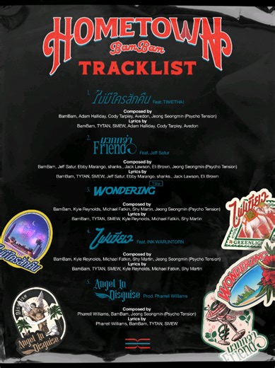 BamBam EP 【𝗛𝗢𝗠𝗘𝗧𝗢𝗪𝗡】 TRACK LIST 1. ไม่มีใครสักคืน (Dancing By Myself) 2. มากกว่าfriend (More Than Friend) 3. WONDERING *ᴛɪᴛʟᴇ 4. ไฟเขียว (Greenlight) 5. Angel In Disguise #BamBam_HOMETOWN #HOMETOWN #BamBam #뱀뱀 #แบมแบม @뱀뱀 BamBam