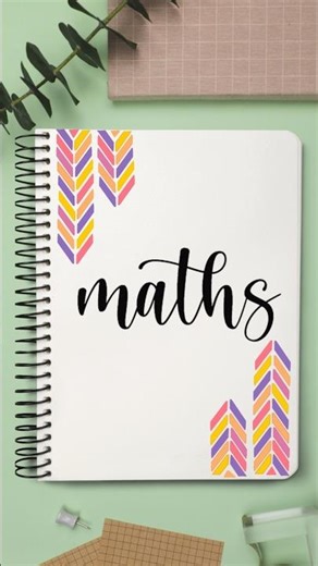 Notebook cover design ideas for maths #shorts #notebookcoverdesign