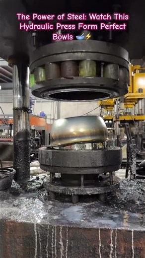 Industrial Precision: Automated Stainless Steel Deep Drawing #HydraulicPress #IndustrialDesign