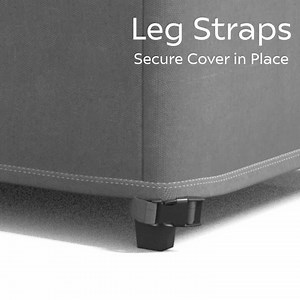 KHOMO GEAR 48 in. x 13 in. x 27 in. Black Rectangular Coffee Table/Ottoman Weatherproof Outdoor Patio Protector Cover GER-1217